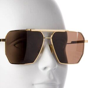 Bottega Veneta BV1012S Gold Aviator Sunglasses